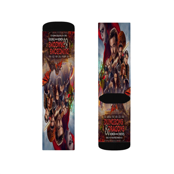 Dungeons Dragons Honor Among Thieves Movie Polyester Sublimation Socks White