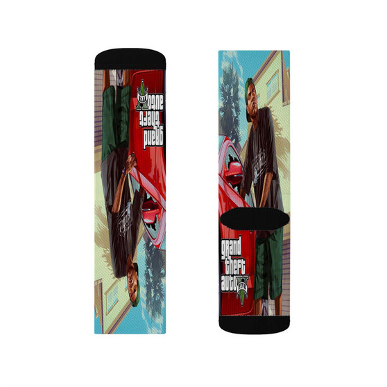 Lamar Davis Grand Theft Auto V Polyester Sublimation Socks White