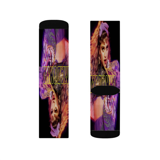 Madonna The Virgin Tour Polyester Sublimation Socks White