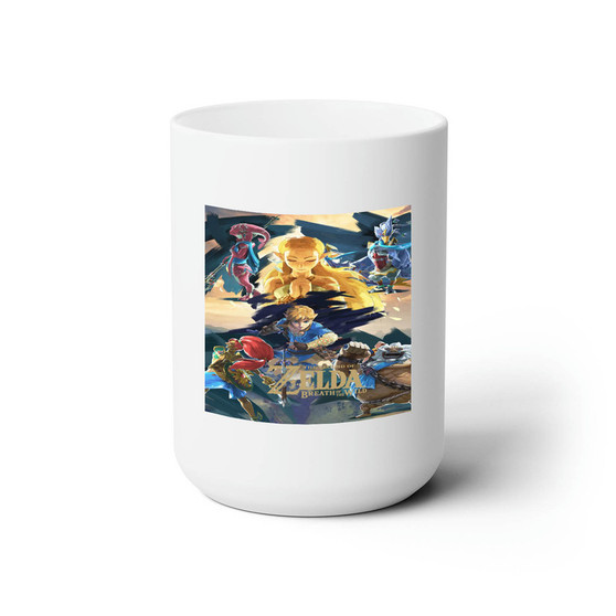 The Legend Of Zelda Breath Of The Wild White Ceramic Mug 15oz With BPA Free