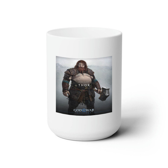 Thor God Of War Ragnarok White Ceramic Mug 15oz With BPA Free