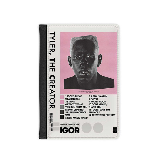 Tyler The Creator Igor PU Faux Black Leather Passport Cover Wallet Holders Luggage Travel