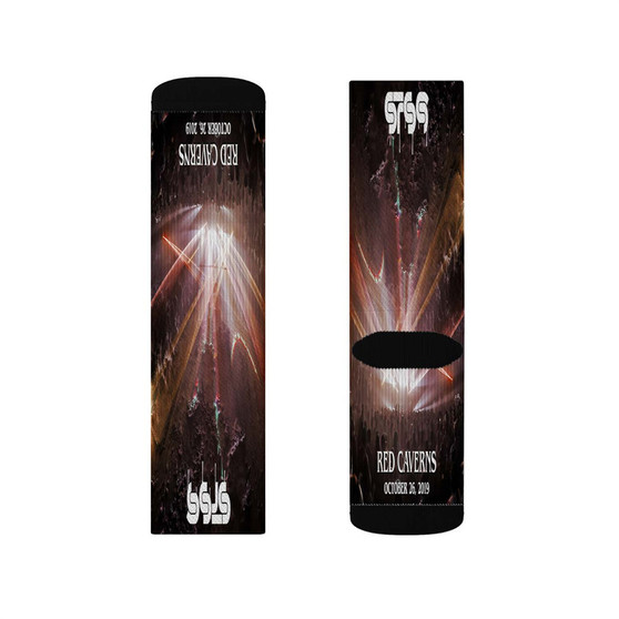 STS9 Red Caverns Polyester Sublimation Socks White
