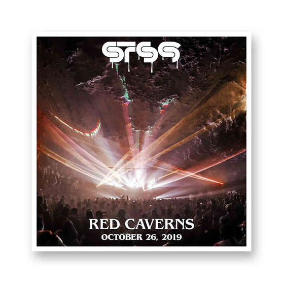 STS9 Red Caverns White Transparent Vinyl Kiss-Cut Stickers