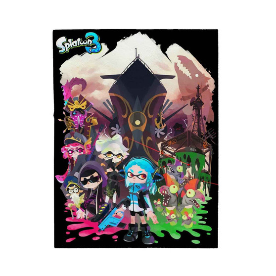 Splatoon 3 Art Polyester Bedroom Velveteen Plush Blanket