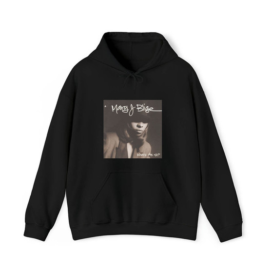 Mary J Blige Whats The 411 Cotton Polyester Unisex Heavy Blend Hooded Sweatshirt