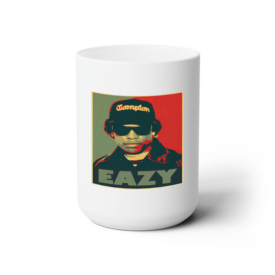 Eazy E White Ceramic Mug 15oz With BPA Free