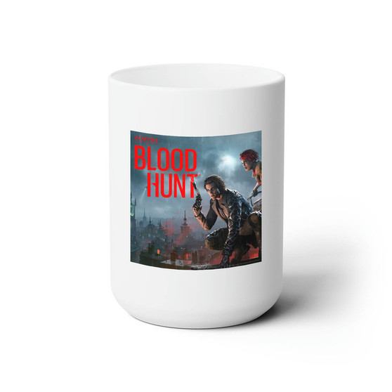 Vampire The Masquerade Bloodhunt White Ceramic Mug 15oz With BPA Free