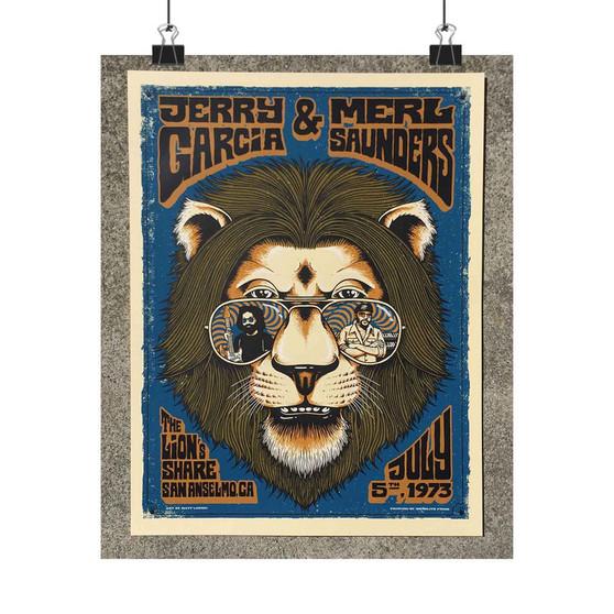 Jerry Garcia and Merl Saunder Art Satin Silky Poster for Home Decor