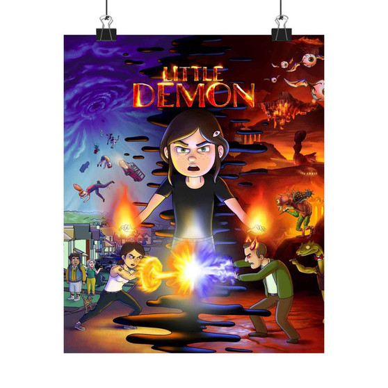 Little Demon Art Satin Silky Poster for Home Decor