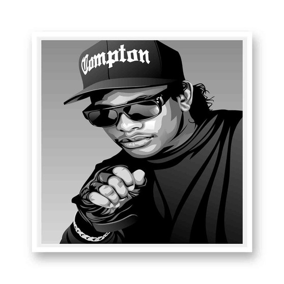 Eazy E Hip Hop White Transparent Vinyl Kiss-Cut Stickers