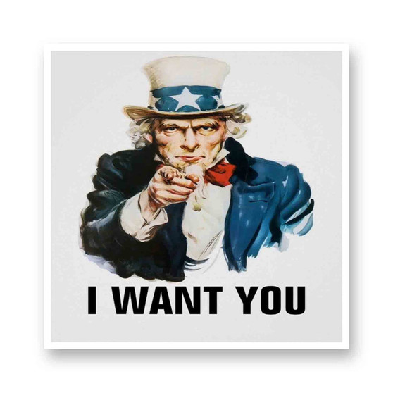 I Want You Poster White Transparent Vinyl Kiss-Cut Stickers