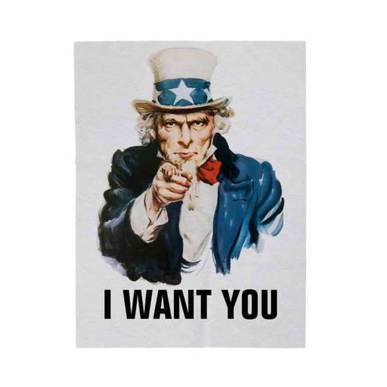 I Want You Poster Polyester Bedroom Velveteen Plush Blanket