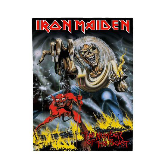 Iron Maiden The Number of The Beast Polyester Bedroom Velveteen Plush Blanket