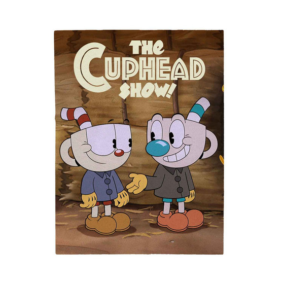 The Cuphead Show Cartoon Polyester Bedroom Velveteen Plush Blanket