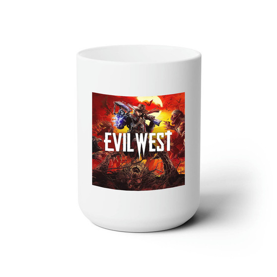 Evil West White Ceramic Mug 15oz Sublimation With BPA Free