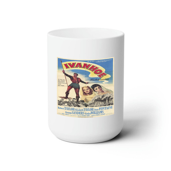 Ivanhoe White Ceramic Mug 15oz Sublimation With BPA Free