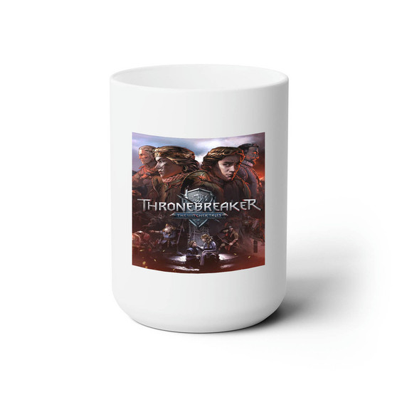 Thronebreaker The Witcher Tales White Ceramic Mug 15oz Sublimation With BPA Free