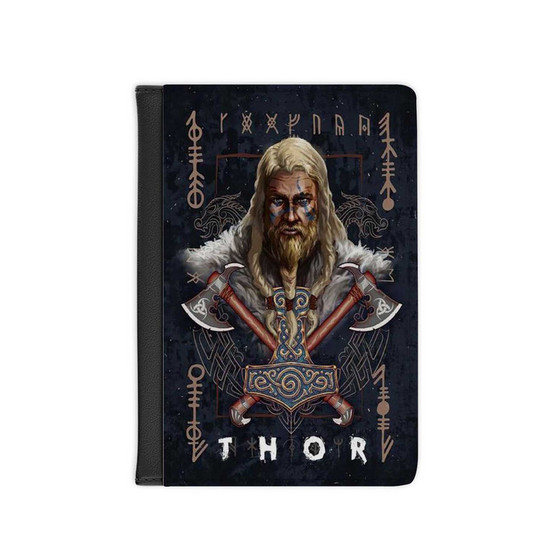 Thor Asgard PU Faux Leather Passport Black Cover Wallet Holders Luggage Travel