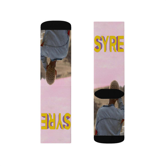 Jaden Smith Syre Polyester Sublimation Socks Unisex Regular Fit White