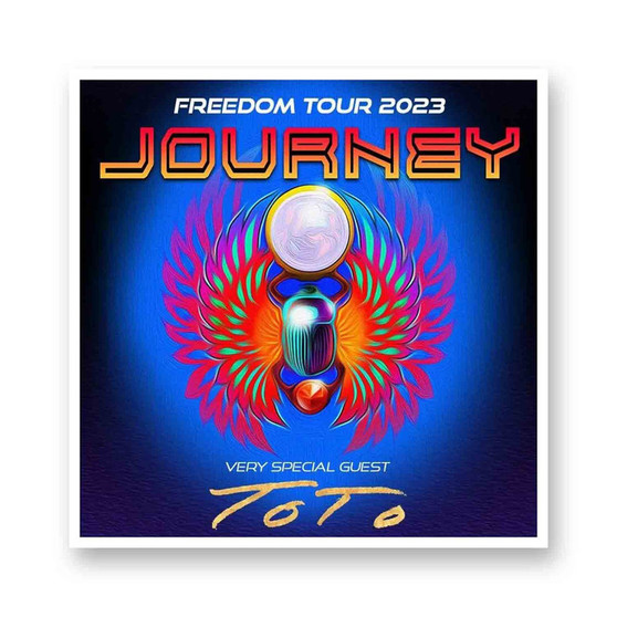 Journey 2023 Freedom Tour White Transparent Vinyl Glossy Kiss-Cut Stickers