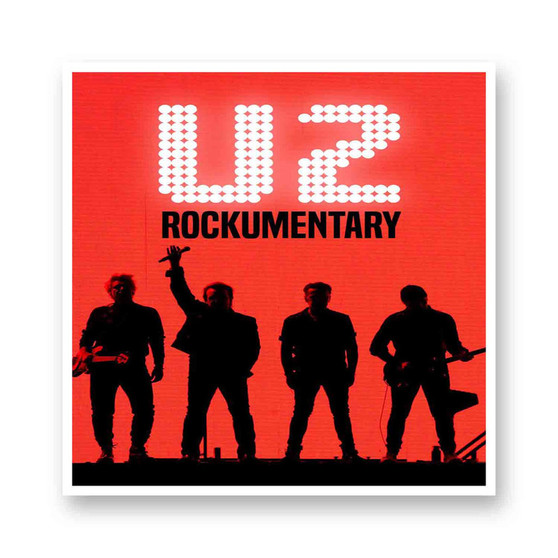 U2 Rockumentary White Transparent Vinyl Glossy Kiss-Cut Stickers