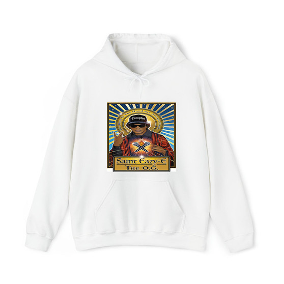 Saint Eazy E Cotton Polyester Unisex Heavy Blend Hooded Sweatshirt Hoodie