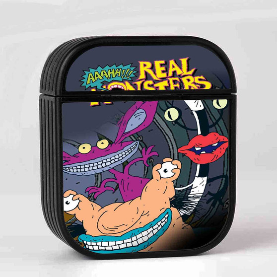 Aaahh Real Monsters Case for AirPods Sublimation Slim Hard Plastic Glossy