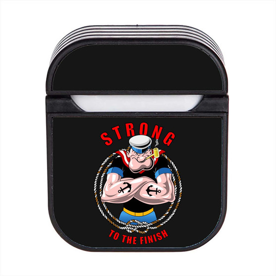 Popeye Strong To The Finish Case for AirPods Sublimation Slim Hard Plastic Glossy