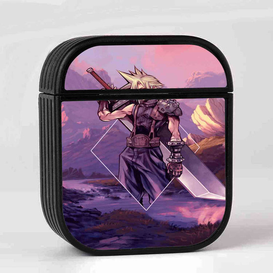 Cloud Strife Final Fantasy VII Remake Case for AirPods Sublimation Slim Hard Plastic Glossy