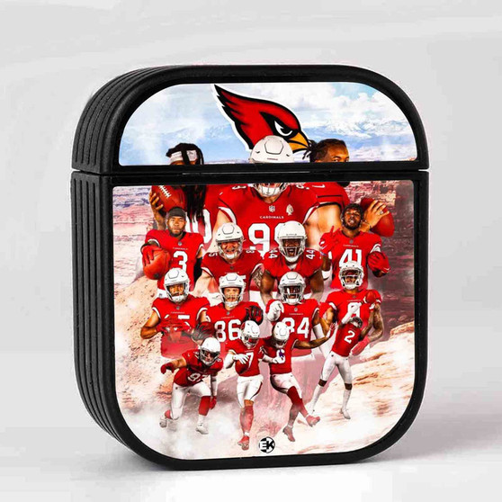 Arizona Cardinals NFL 2022 Squad Case for AirPods Sublimation Slim Hard Plastic Glossy