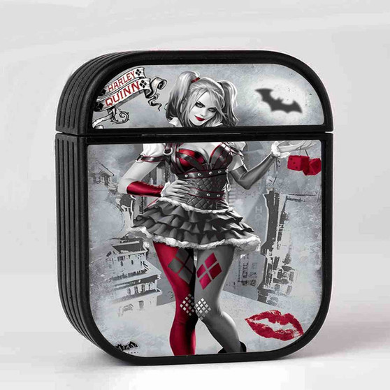 Arkham Knight Harley Quinn Case for AirPods Sublimation Slim Hard Plastic Glossy