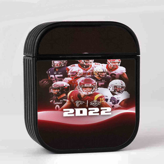 Atlanta Falcons NFL 2022 Squad Case for AirPods Sublimation Slim Hard Plastic Glossy