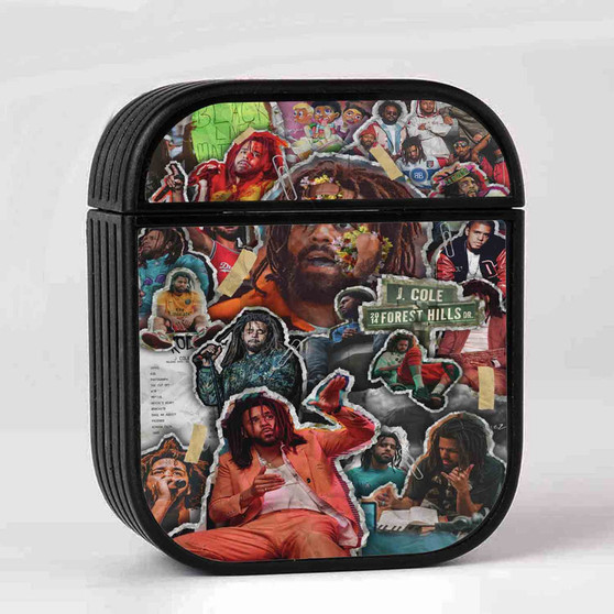 J Cole Collage Case for AirPods Sublimation Slim Hard Plastic Glossy