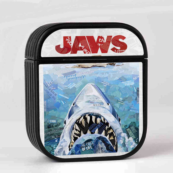 Jaws Movie Poster Case for AirPods Sublimation Hard Plastic Glossy