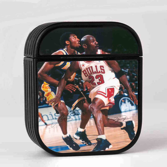 Kobe Bryant and Michael Jordan NBA Case for AirPods Sublimation Hard Plastic Glossy