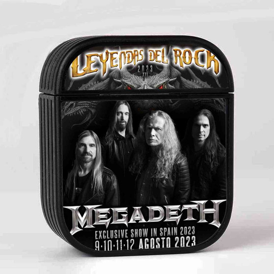 Megadeth Leyendas Del Rock 2023 Tour Case for AirPods Sublimation Hard Plastic Glossy