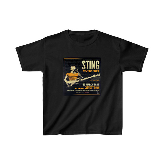 Sting 2023 Tour Kids T-Shirt Unisex Clothing Heavy Cotton Tee