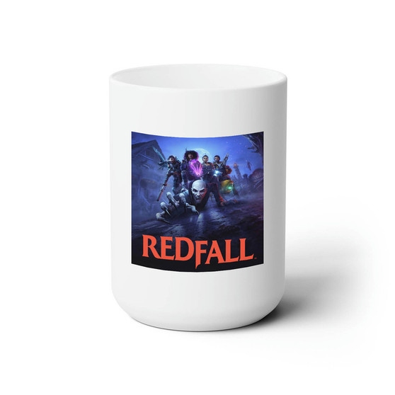 Redfall White Ceramic Mug 15oz Sublimation With BPA Free