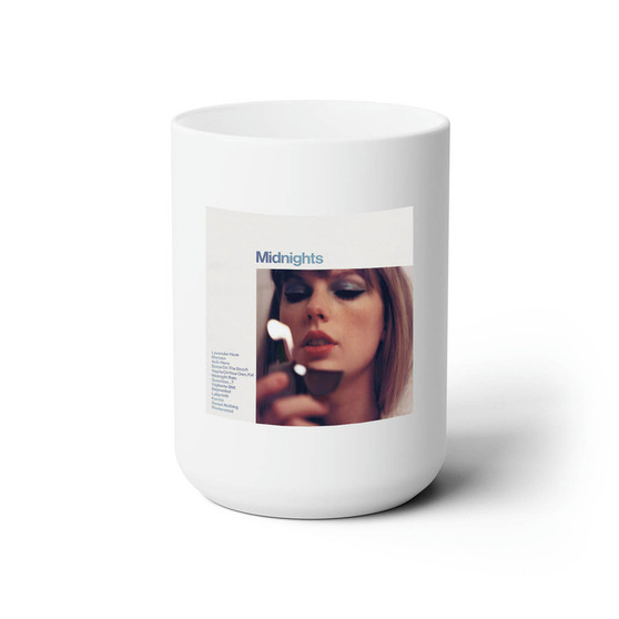 Taylor Swift Midnights 3am Edition White Ceramic Mug 15oz Sublimation With BPA Free