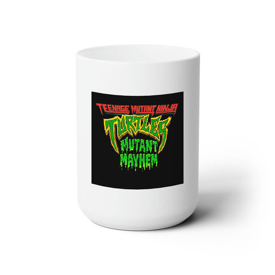 Teenage Mutant Ninja Turtles Mutant Mayhem White Ceramic Mug 15oz Sublimation With BPA Free