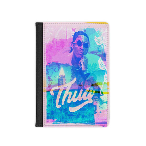 Young Thug PU Faux Leather Passport Black Cover Wallet Holders Luggage Travel
