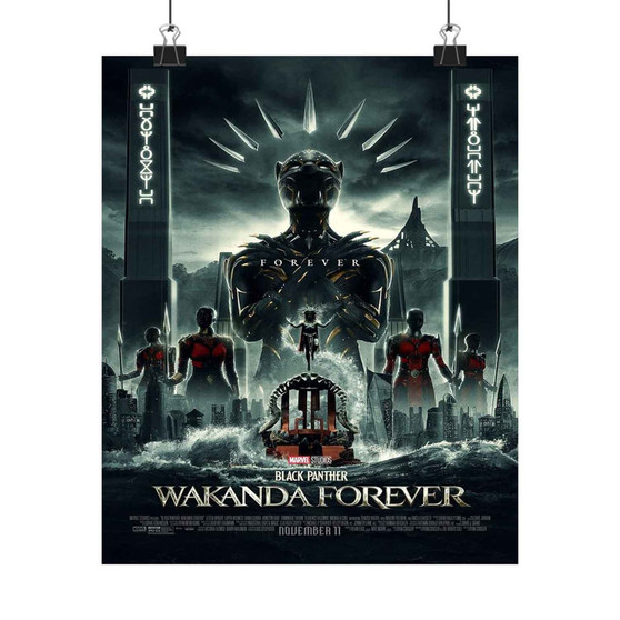 Black Panther Wakanda Forever 2 Movie Art Print Satin Silky Poster for Home Decor