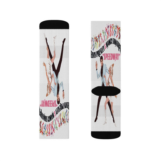 Speedway Movie Polyester Sublimation Socks Unisex Regular Fit White