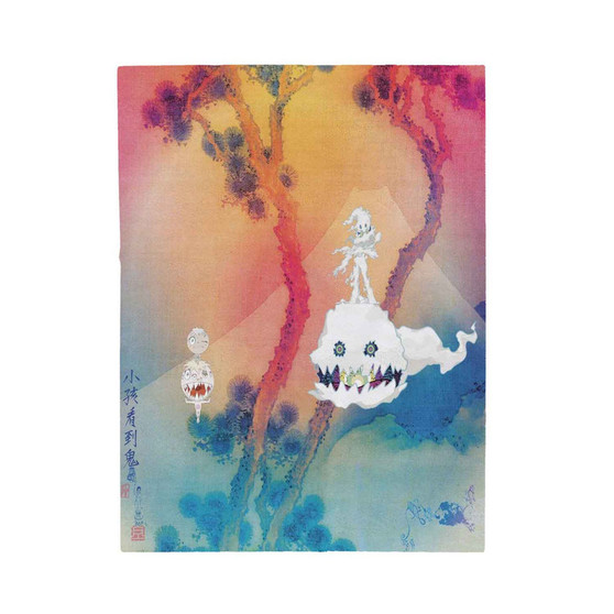 Kids See Ghosts Polyester Bedroom Family Velveteen Plush Blanket