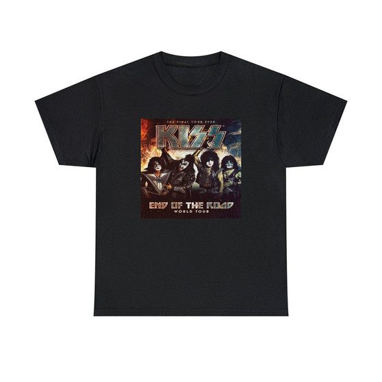 Kiss End of the Road World Tour Classic Fit Unisex Heavy Cotton Tee T-Shirts Crewneck