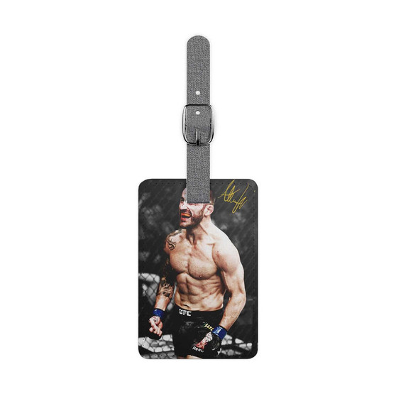 Alexander Volkanovski UFC Saffiano Polyester Rectangle White Luggage Tag