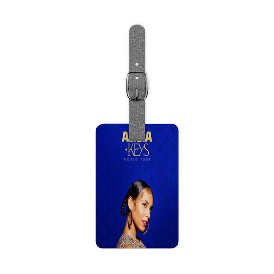 Alicia Keys World Tour Saffiano Polyester Rectangle White Luggage Tag