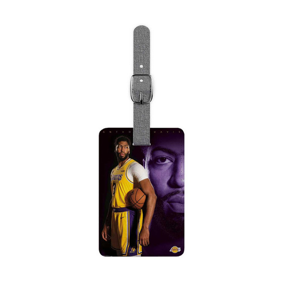 Anthony Davis LA Lakers Saffiano Polyester Rectangle White Luggage Tag