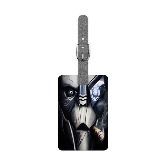 Garrus Vakarian Mass Effect Smoke Saffiano Polyester Rectangle White Luggage Tag